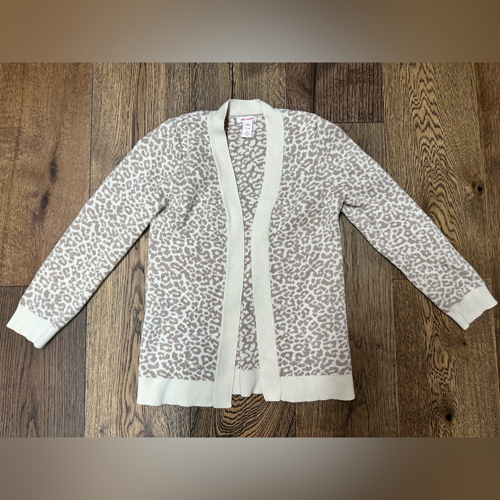 Joe Fresh Beige Leopard Print Cardigan